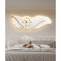 Lamp Clock Clock Feather Living Room
